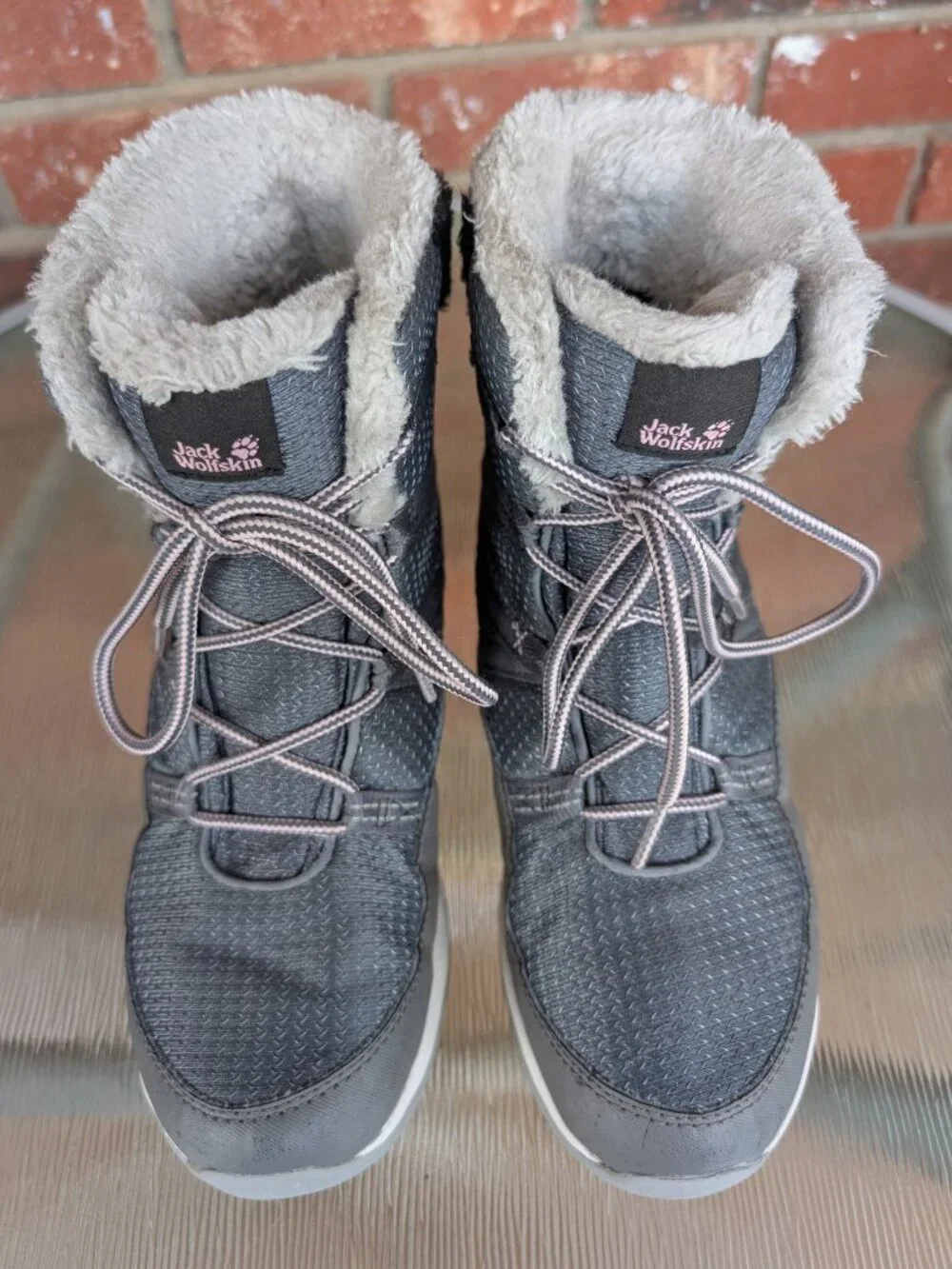 Kids Boys Girls Jack Wolfskin Snow Boots Grey Size 5